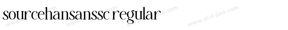 sourcehansanssc regular字体转换